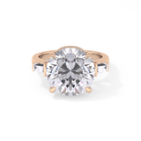 Round Three Stone Lab Grown Diamond Engagement Ring