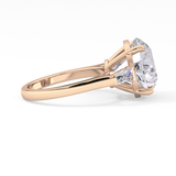 Round Three Stone Lab Grown Diamond Engagement Ring