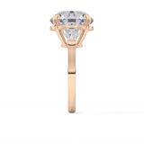 Round Three Stone Lab Grown Diamond Engagement Ring