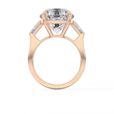 Round Three Stone Lab Grown Diamond Engagement Ring