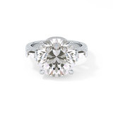 Round Three Stone Lab Grown Diamond Engagement Ring