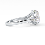 Round Three Stone Lab Grown Diamond Engagement Ring