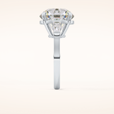 7.49 CT Round Shaped Three Stone Moissanite Engagement Ring