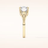 2.78 CT Cushion Shaped Three Stone Moissanite Engagement Ring