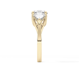 Cushion Three Stone Lab Grown Diamond Engagement Ring