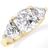 Cushion Three Stone Lab Grown Diamond Engagement Ring