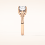 2.78 CT Cushion Shaped Three Stone Moissanite Engagement Ring