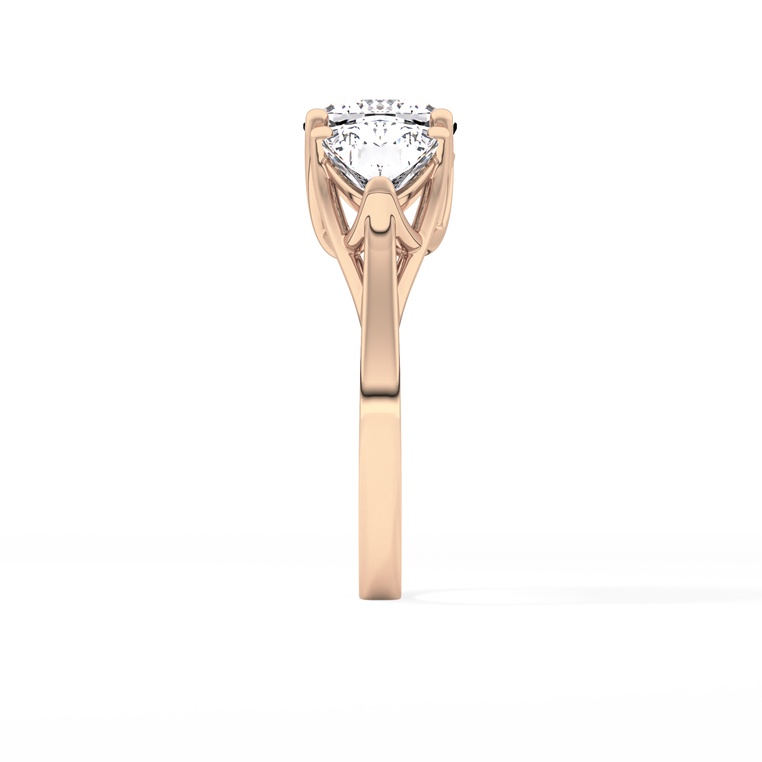 Cushion Three Stone Lab Grown Diamond Engagement Ring