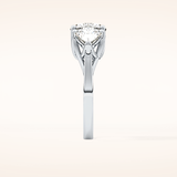 2.78 CT Cushion Shaped Three Stone Moissanite Engagement Ring