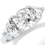 Cushion Three Stone Lab Grown Diamond Engagement Ring