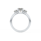 Emerald Three Stone Lab Grown Diamond Engagement Ring