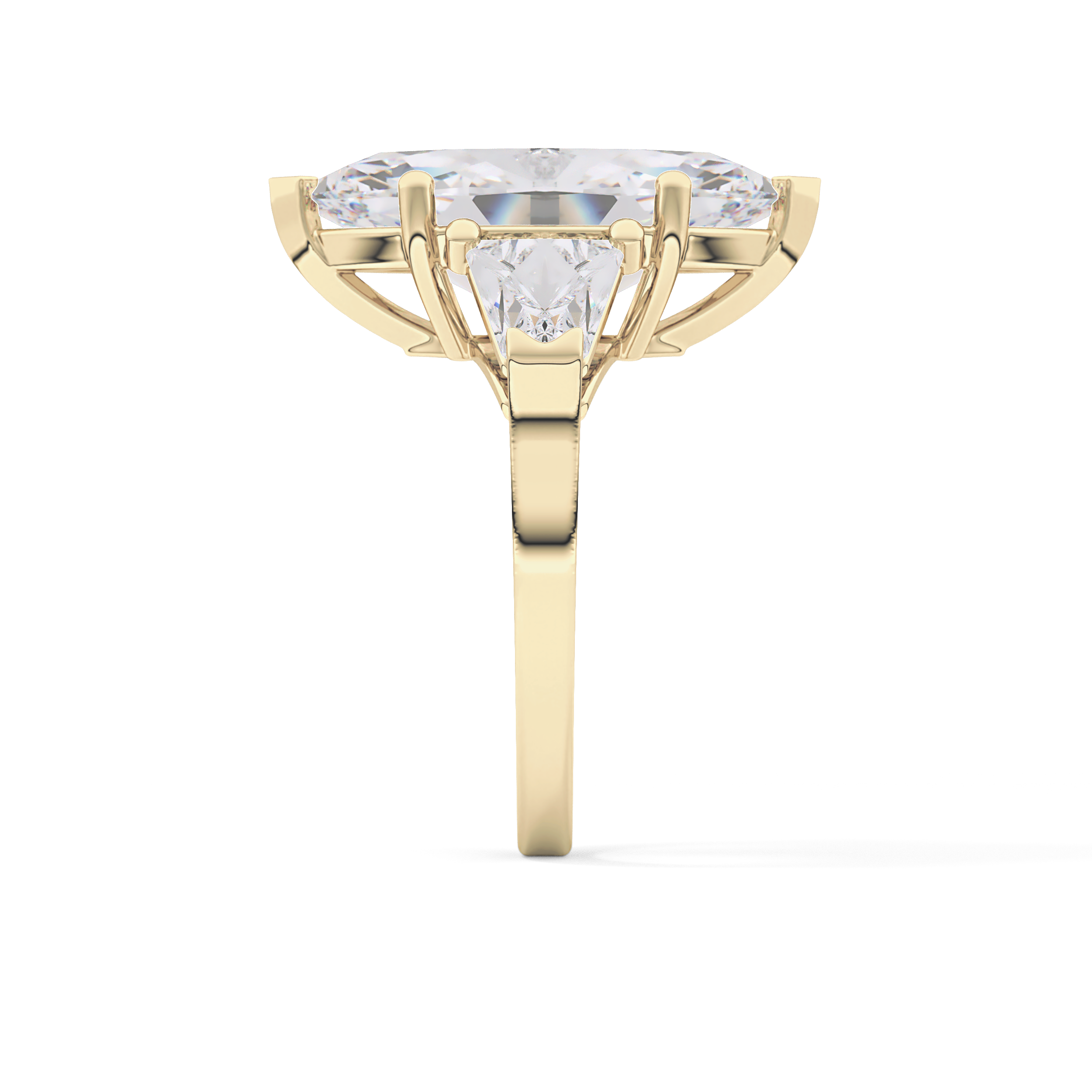 Marquise Three Stone Lab Grown Diamond Engagement Ring