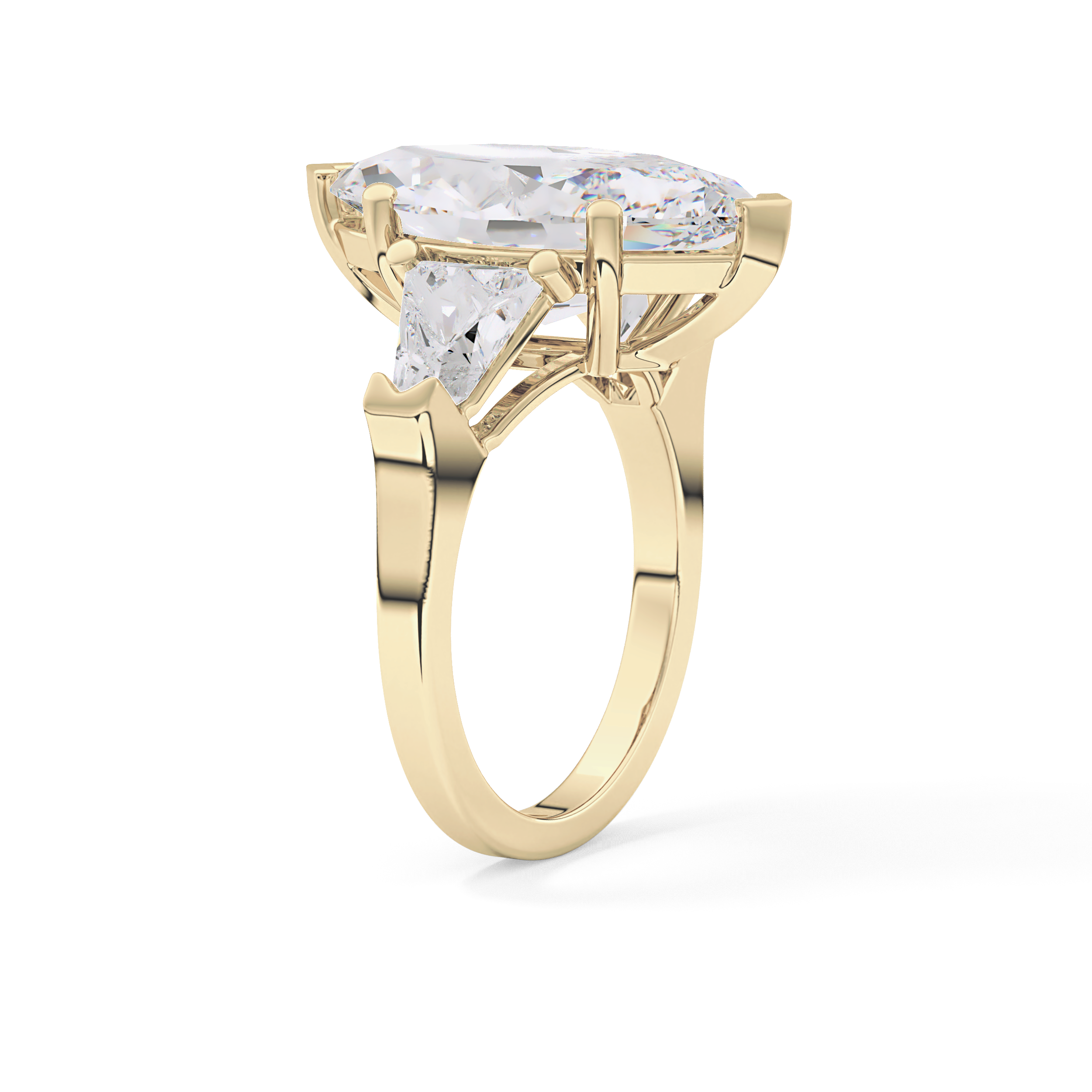 Marquise Three Stone Lab Grown Diamond Engagement Ring