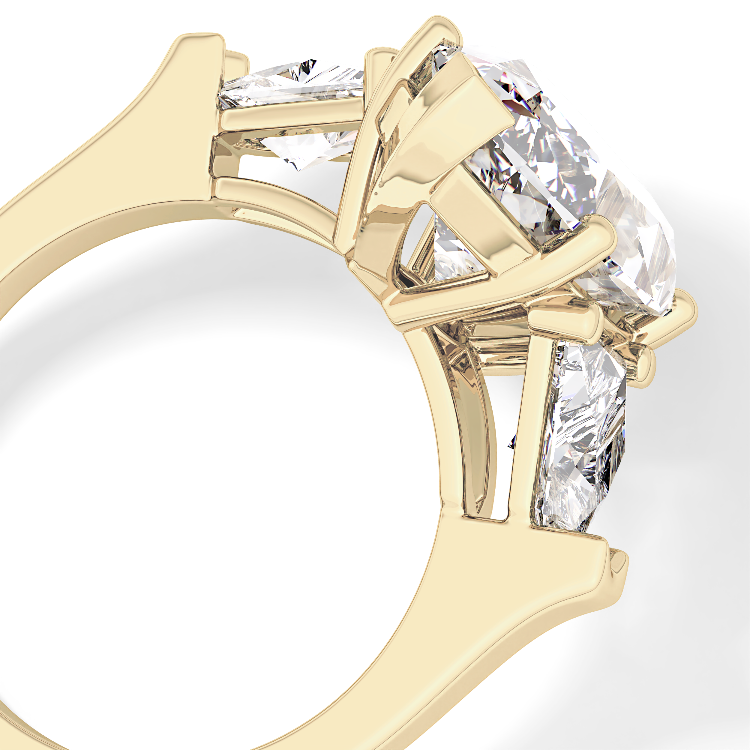 Marquise Three Stone Lab Grown Diamond Engagement Ring
