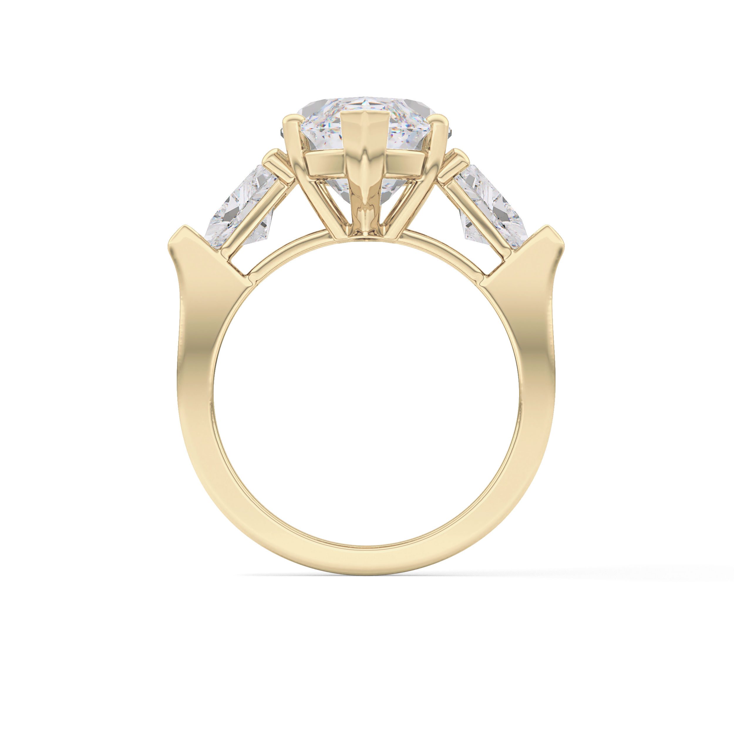 Marquise Three Stone Lab Grown Diamond Engagement Ring