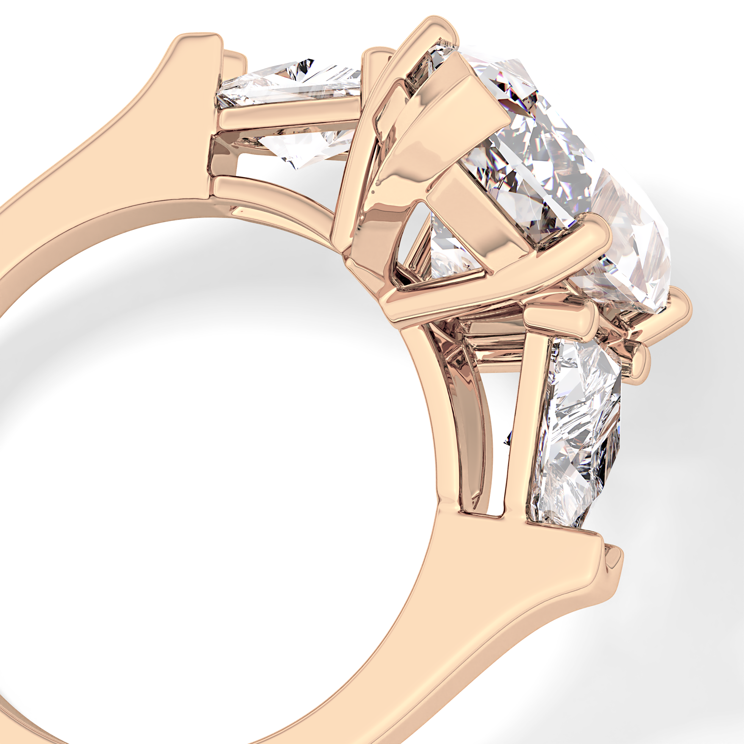 Marquise Three Stone Lab Grown Diamond Engagement Ring