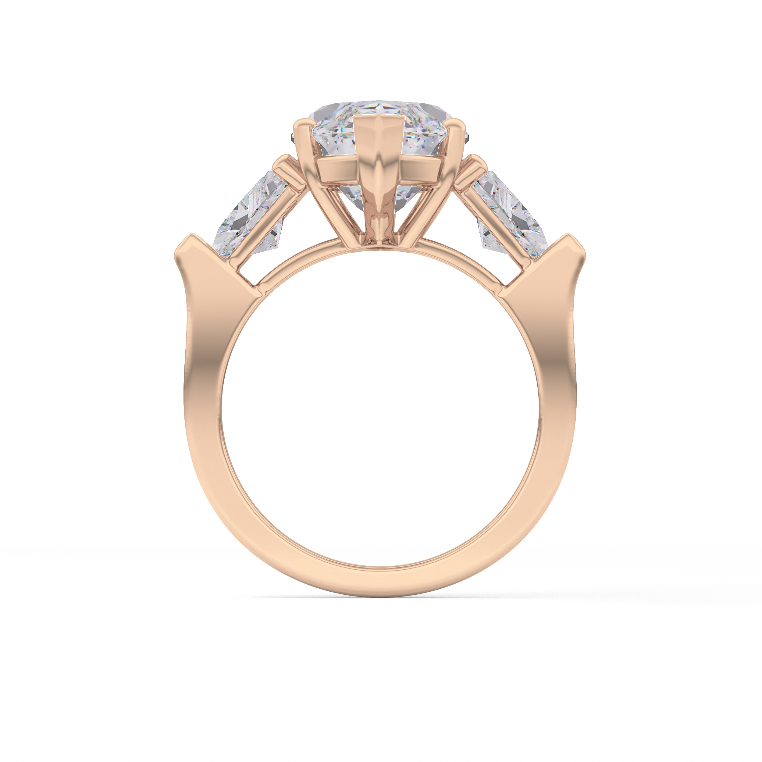 Marquise Three Stone Lab Grown Diamond Engagement Ring