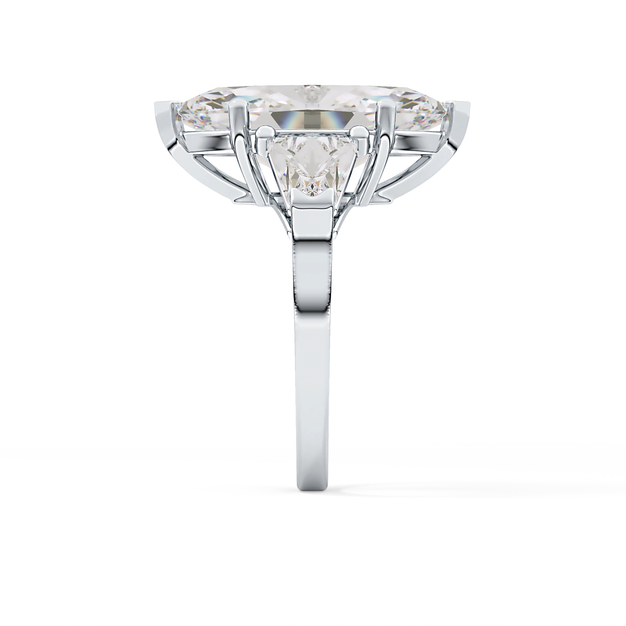 Marquise Three Stone Lab Grown Diamond Engagement Ring