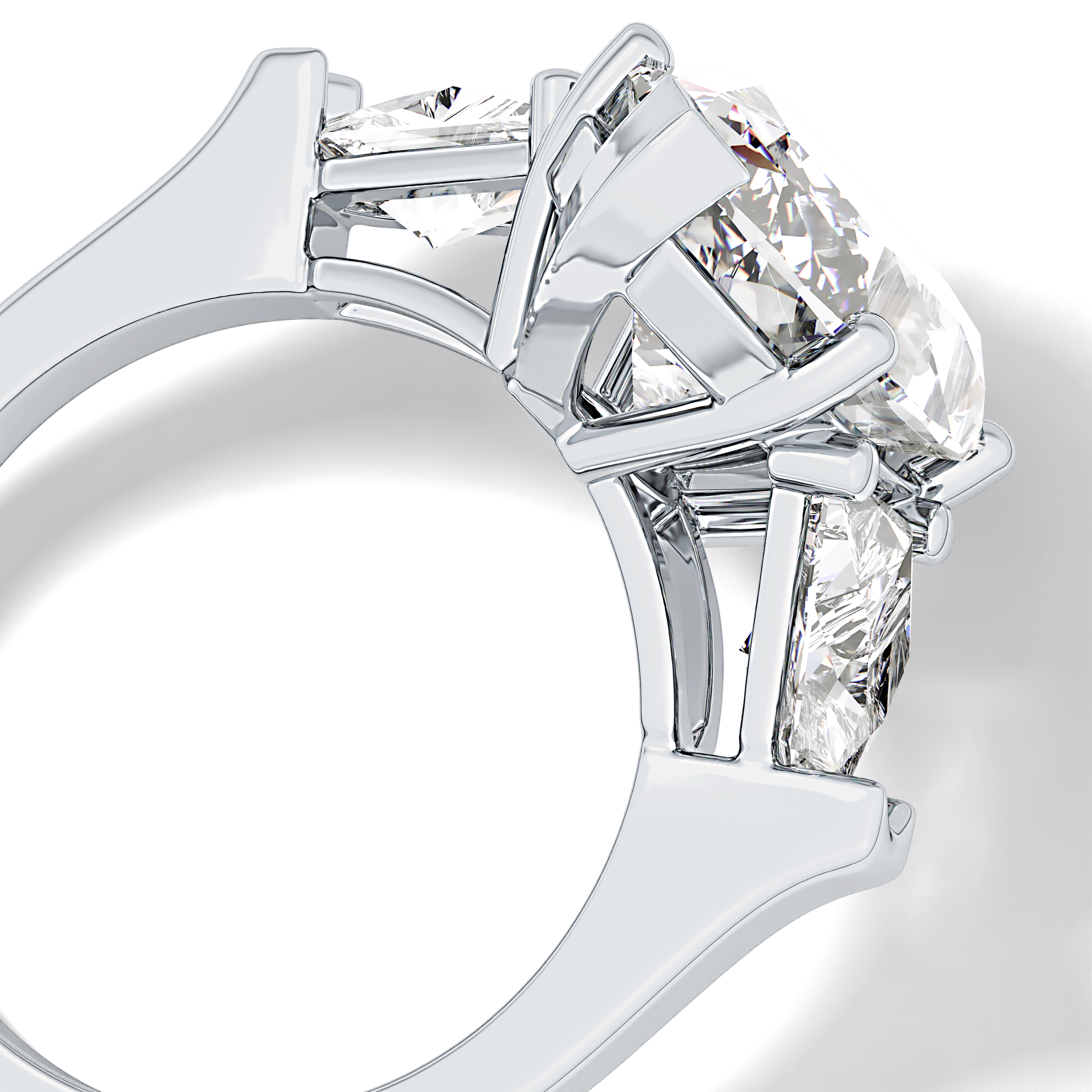 Marquise Three Stone Lab Grown Diamond Engagement Ring