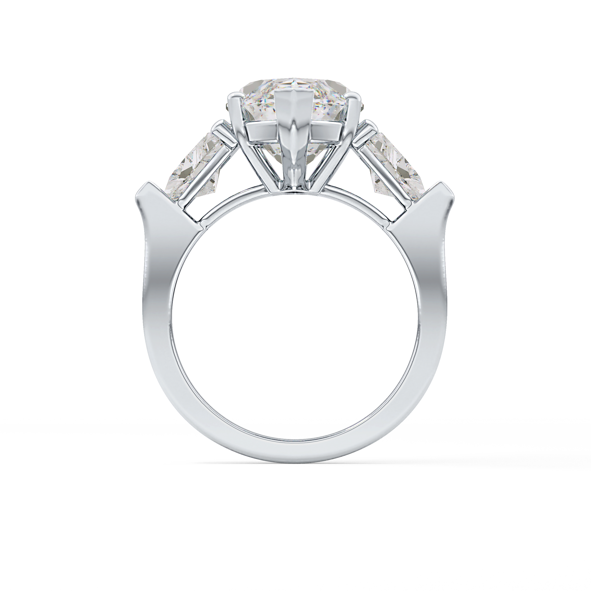 Marquise Three Stone Lab Grown Diamond Engagement Ring