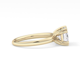 East West Emerald Solitaire Lab Grown Diamond Engagement Ring