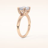1.96 CT Emerald Shaped Solitaire Moissanite Engagement Ring