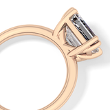 East West Emerald Solitaire Lab Grown Diamond Engagement Ring