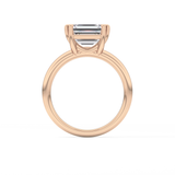 East West Emerald Solitaire Lab Grown Diamond Engagement Ring