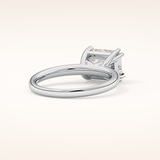 1.96 CT Emerald Shaped Solitaire Moissanite Engagement Ring