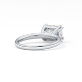 East West Emerald Solitaire Lab Grown Diamond Engagement Ring
