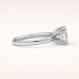 1.96 CT Emerald Shaped Solitaire Moissanite Engagement Ring