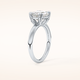 1.96 CT Emerald Shaped Solitaire Moissanite Engagement Ring