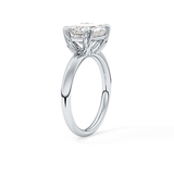 East West Emerald Solitaire Lab Grown Diamond Engagement Ring