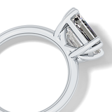 East West Emerald Solitaire Lab Grown Diamond Engagement Ring