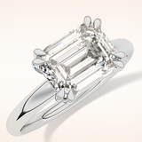 1.96 CT Emerald Shaped Solitaire Moissanite Engagement Ring