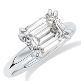 East West Emerald Solitaire Lab Grown Diamond Engagement Ring