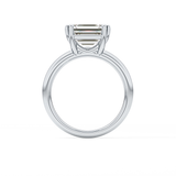 East West Emerald Solitaire Lab Grown Diamond Engagement Ring