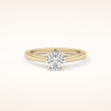 0.86 CT Round Shaped Solitaire Moissanite Engagement Ring