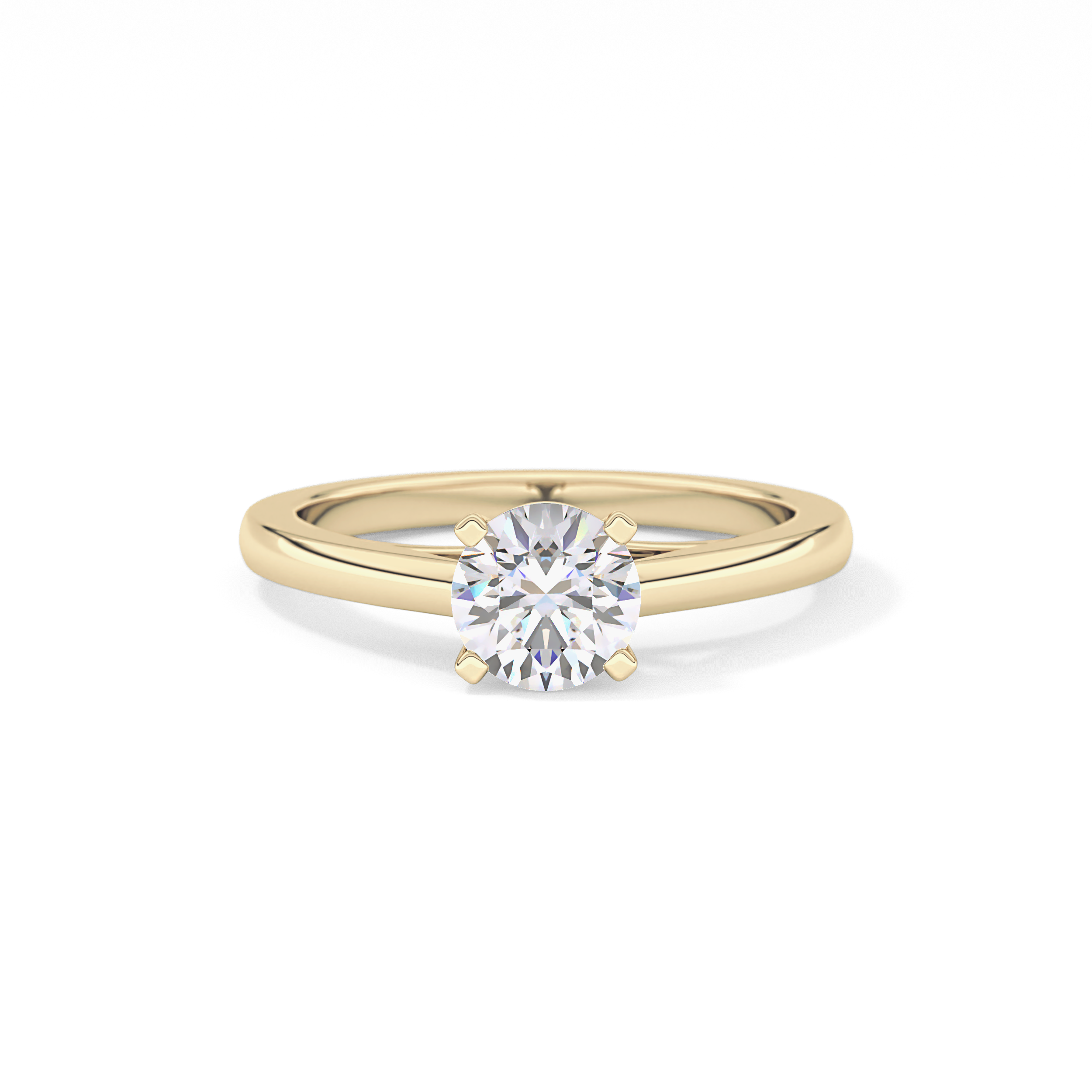 Round Solitaire Lab Grown Diamond Engagement Ring