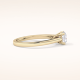 0.86 CT Round Shaped Solitaire Moissanite Engagement Ring