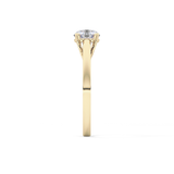 Round Solitaire Lab Grown Diamond Engagement Ring