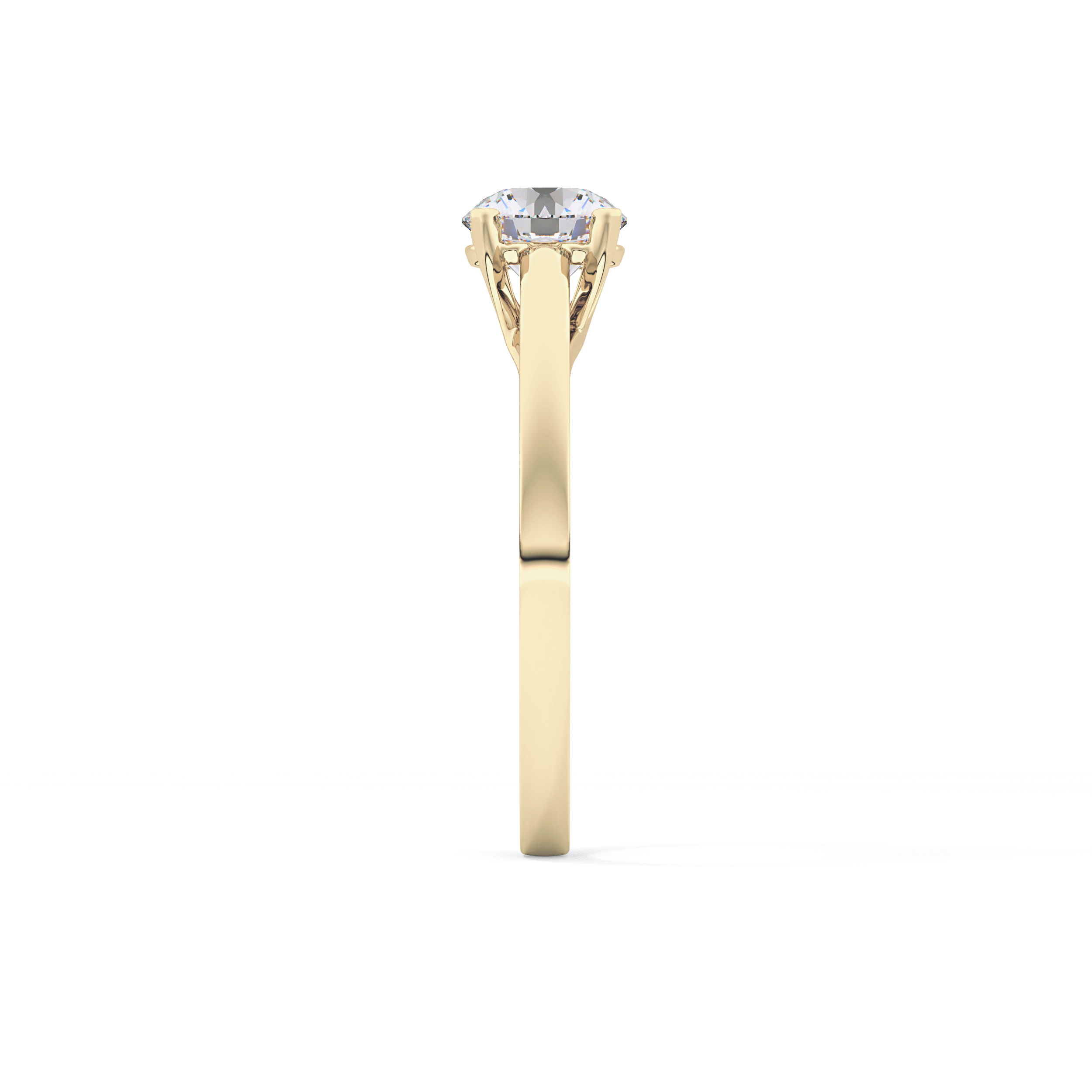 Round Solitaire Lab Grown Diamond Engagement Ring