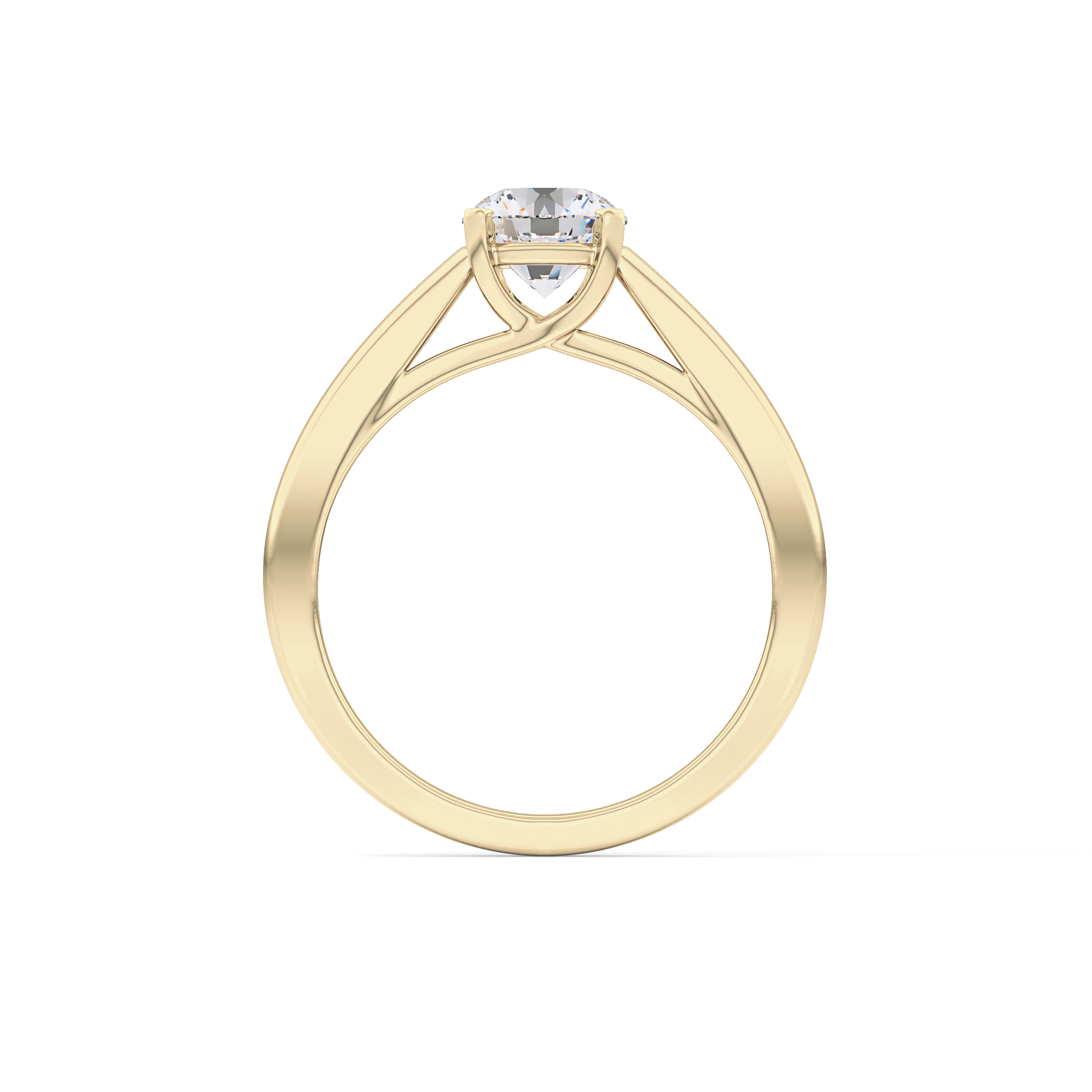 Round Solitaire Lab Grown Diamond Engagement Ring