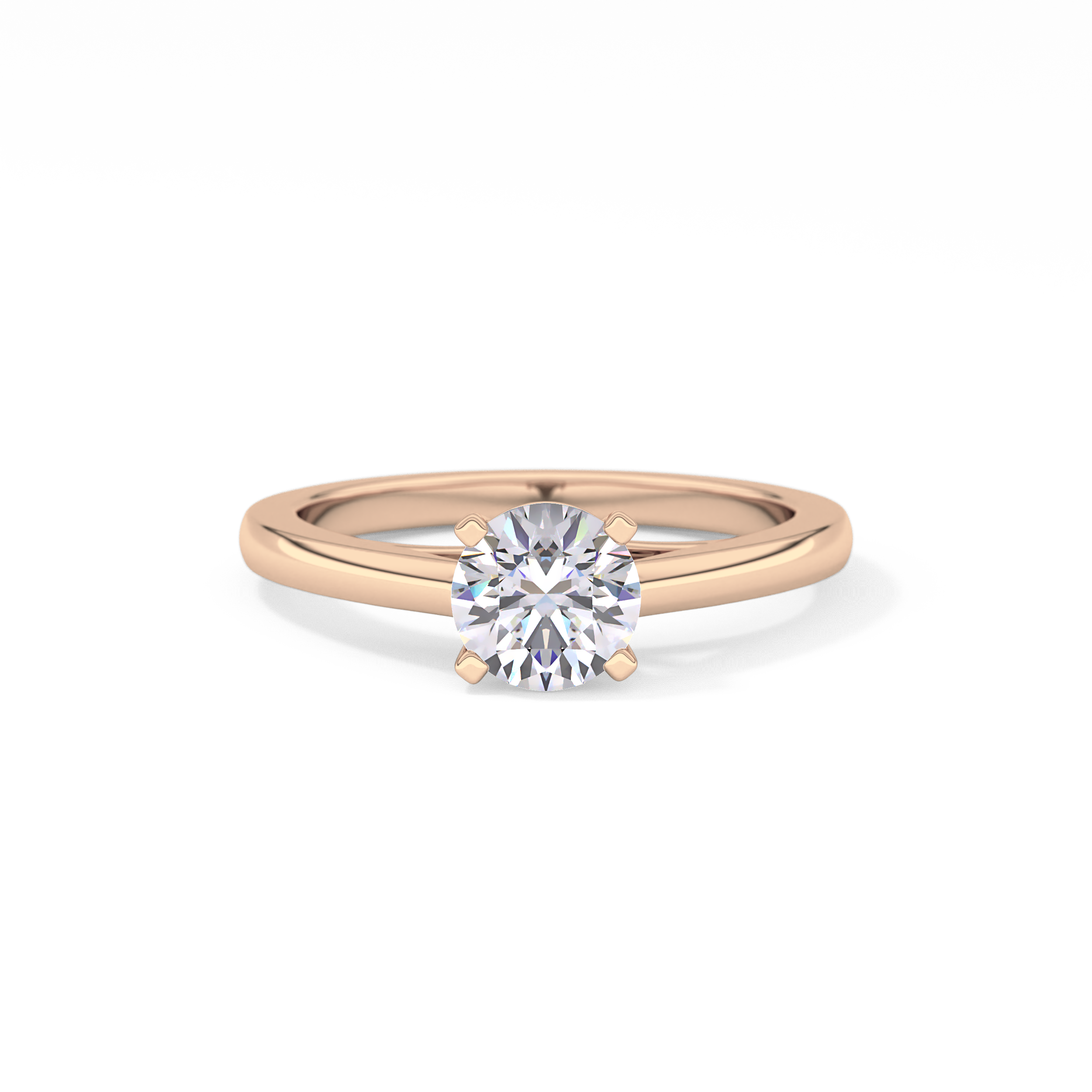 Round Solitaire Lab Grown Diamond Engagement Ring
