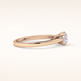 0.86 CT Round Shaped Solitaire Moissanite Engagement Ring