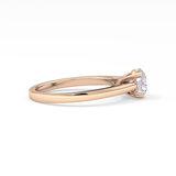 Round Solitaire Lab Grown Diamond Engagement Ring