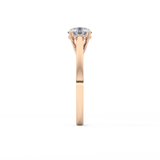Round Solitaire Lab Grown Diamond Engagement Ring