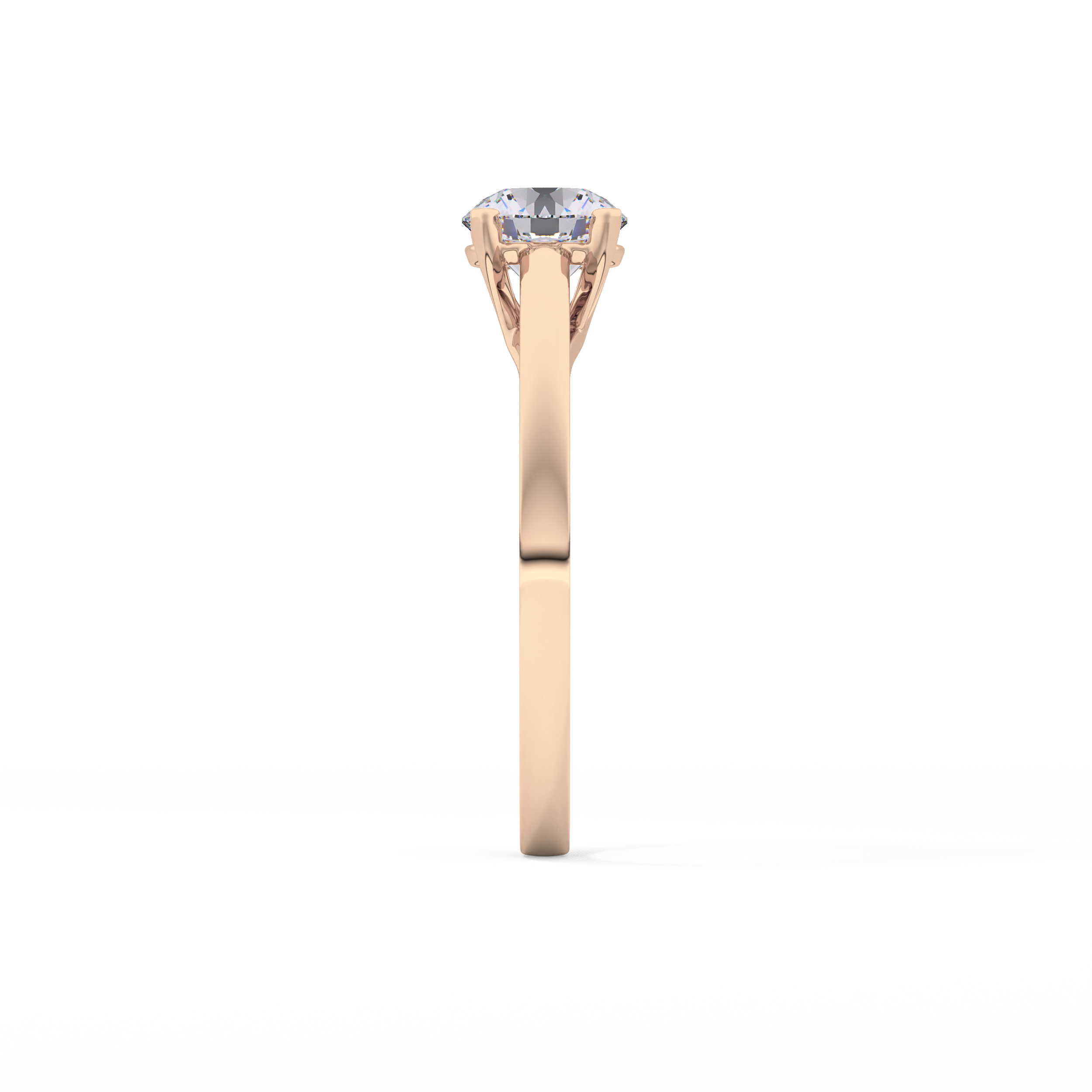 Round Solitaire Lab Grown Diamond Engagement Ring