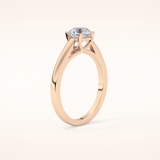 0.86 CT Round Shaped Solitaire Moissanite Engagement Ring