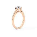 Round Solitaire Lab Grown Diamond Engagement Ring